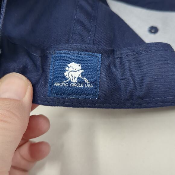 Alaska Strapback Baseball Cap Blue One Size Adjustable Embroidered Arctic Circle - Picture 9 of 9